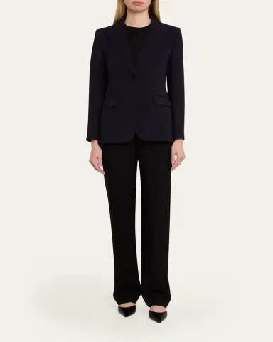 Lafayette 148 New York Single-Button Finesse Crepe Blazer | Thumbnail 6 Lafayette 148 New York Single-Button Finesse Crepe Blazer | Thumbnail 6