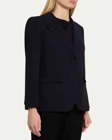 Lafayette 148 New York Single-Button Finesse Crepe Blazer | Thumbnail 8 Lafayette 148 New York Single-Button Finesse Crepe Blazer | Thumbnail 8