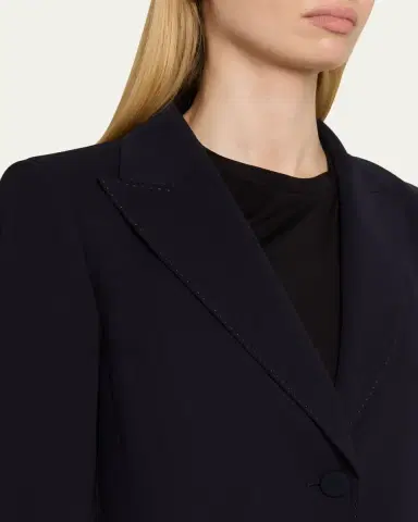 Lafayette 148 New York Single-Button Finesse Crepe Blazer | Thumbnail 9 Lafayette 148 New York Single-Button Finesse Crepe Blazer | Thumbnail 9