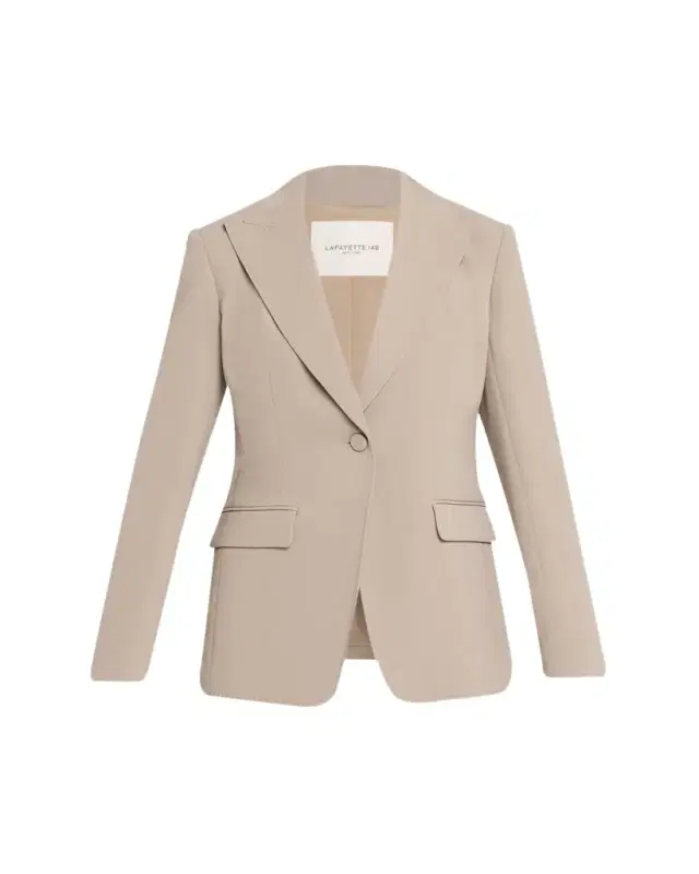 Single-Button Finesse Crepe Blazer