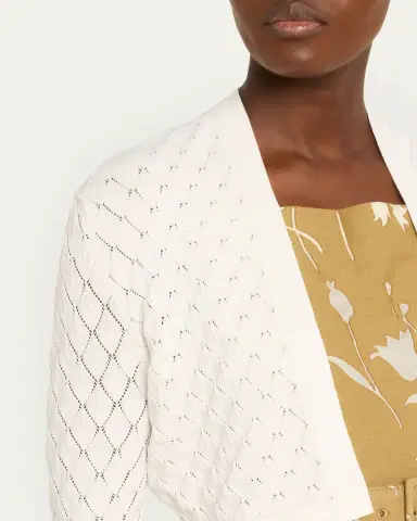 Lela Rose Pointelle Knit Bolero Jacket | Thumbnail 5