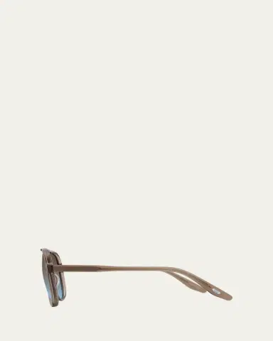 BARTON PERREIRA Men's Double-Bridge Acetate Aviator Sunglasses | Thumbnail 12