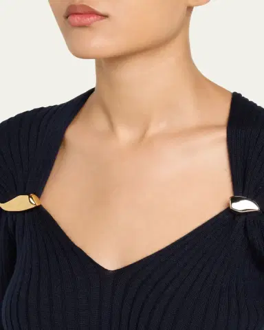Bottega Veneta Claw Embellished Cashmere-Silk Rib Sweater | Thumbnail 5