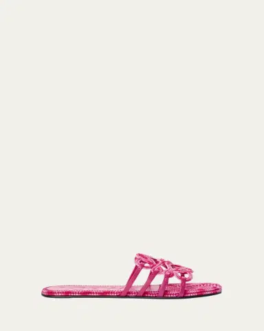 Loewe x Paula's Ibiza Petal Anagram Crochet Flat Slide Sandals | Thumbnail 4 Loewe x Paula's Ibiza Petal Anagram Crochet Flat Slide Sandals | Thumbnail 4