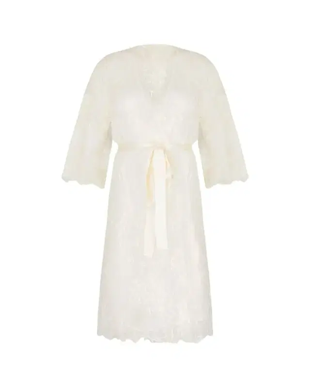 Scalloped Floral Lace Robe