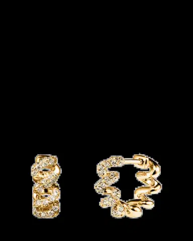 Boochier 18K Gold Diamond Slinkee Huggie Earrings | Thumbnail 2 Boochier 18K Gold Diamond Slinkee Huggie Earrings | Thumbnail 2
