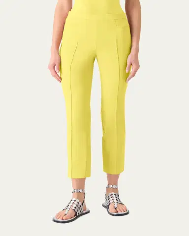 Akris punto Franca Pintuck Cotton Slim-Leg Ankle Pants | Thumbnail 3