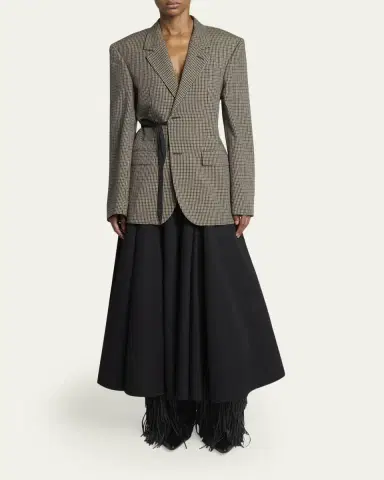 Balenciaga Cotton Godet Maxi Skirt | Thumbnail 2