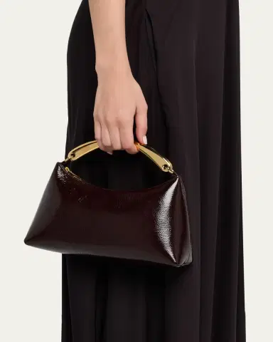 MANSUR GAVRIEL Grained Leather Metal Top-Handle Bag | Thumbnail 2 MANSUR GAVRIEL Grained Leather Metal Top-Handle Bag | Thumbnail 2