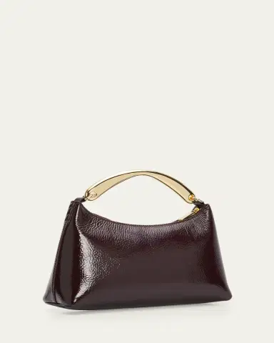 MANSUR GAVRIEL Grained Leather Metal Top-Handle Bag | Thumbnail 3 MANSUR GAVRIEL Grained Leather Metal Top-Handle Bag | Thumbnail 3