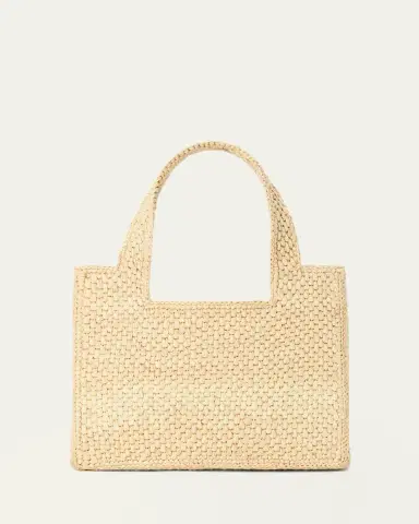 Loewe x Paula's Ibiza Crystal Floral Applique Raffia Tote Bag | Thumbnail 2