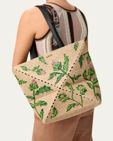 Loewe x Paula's Ibiza Puzzle Embroidered Raffia Tote Bag | Thumbnail 2 Loewe x Paula's Ibiza Puzzle Embroidered Raffia Tote Bag | Thumbnail 2
