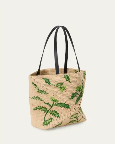 Loewe x Paula's Ibiza Puzzle Embroidered Raffia Tote Bag | Thumbnail 3 Loewe x Paula's Ibiza Puzzle Embroidered Raffia Tote Bag | Thumbnail 3