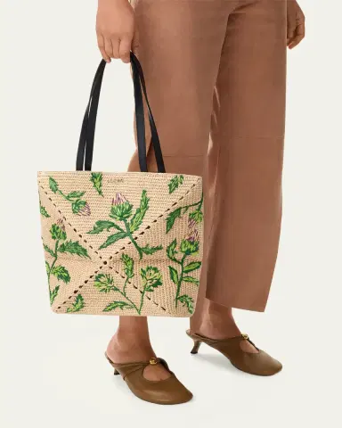 Loewe x Paula's Ibiza Puzzle Embroidered Raffia Tote Bag | Thumbnail 5 Loewe x Paula's Ibiza Puzzle Embroidered Raffia Tote Bag | Thumbnail 5