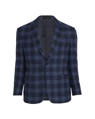 Giorgio Armani Men's Glen Plaid Single-Breasted Sport Coat | Thumbnail 1 Giorgio Armani Men's Glen Plaid Single-Breasted Sport Coat | Thumbnail 1