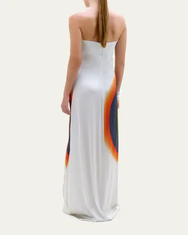Silvia Tcherassi Bahiana Strapless Abstract-Print Silk Maxi Dress | Thumbnail 3 Silvia Tcherassi Bahiana Strapless Abstract-Print Silk Maxi Dress | Thumbnail 3