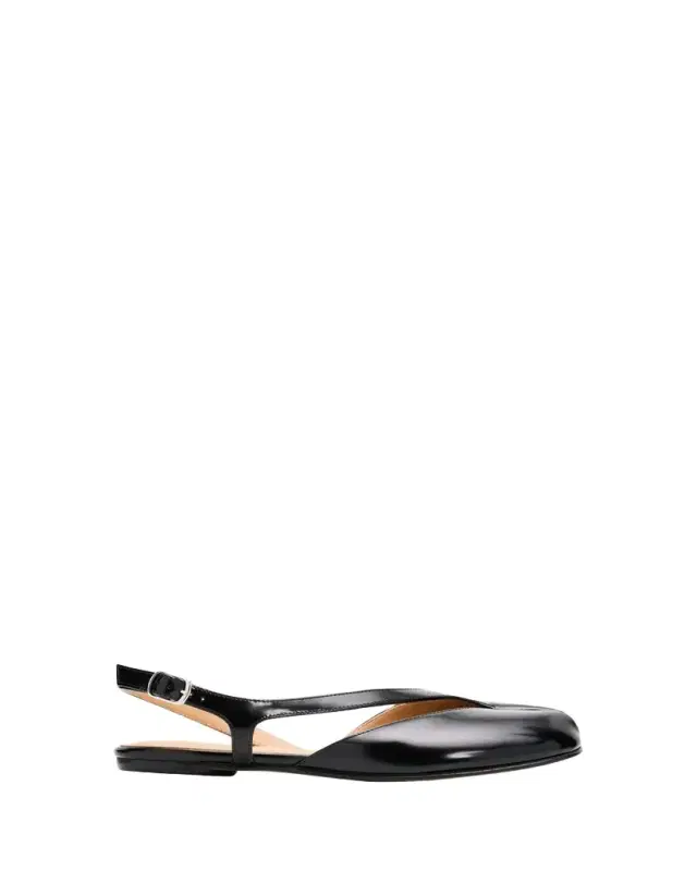 Maison Margiela Tabi Leather Split-Toe Slingback Flats