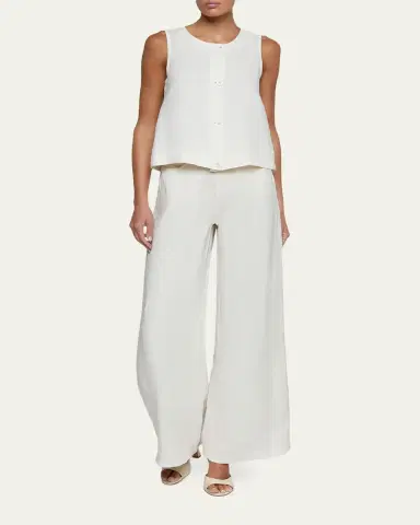 L'Agence Foster Sleeveless Linen Top | Thumbnail 2 L'Agence Foster Sleeveless Linen Top | Thumbnail 2