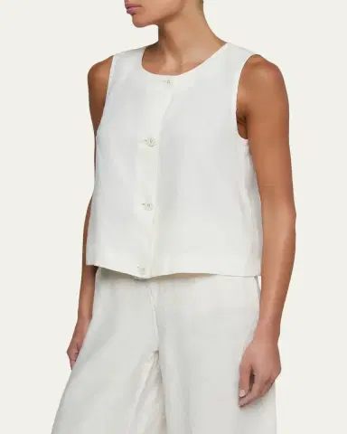 L'Agence Foster Sleeveless Linen Top | Thumbnail 5 L'Agence Foster Sleeveless Linen Top | Thumbnail 5