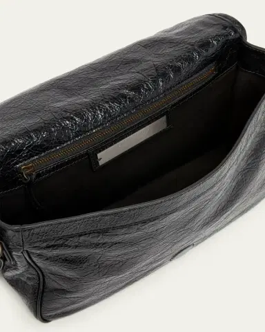 Balenciaga Men's Le City Flap Messenger Bag in Arena Lambskin | Thumbnail 3 Balenciaga Men's Le City Flap Messenger Bag in Arena Lambskin | Thumbnail 3