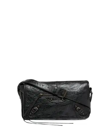 Balenciaga Men's Le City Flap Messenger Bag in Arena Lambskin | Thumbnail 1 Balenciaga Men's Le City Flap Messenger Bag in Arena Lambskin | Thumbnail 1