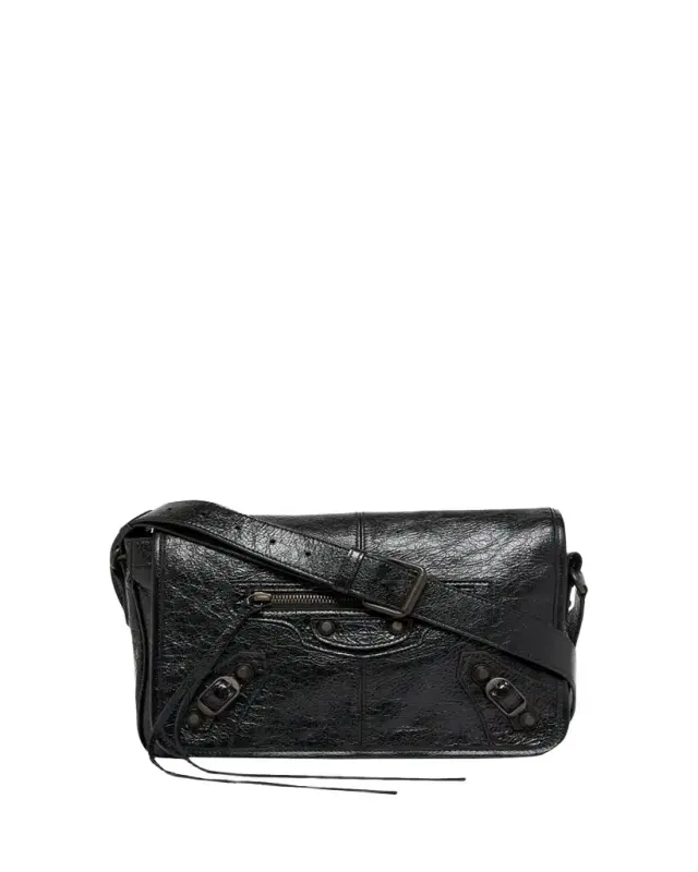 Balenciaga Men's Le City Flap Messenger Bag in Arena Lambskin