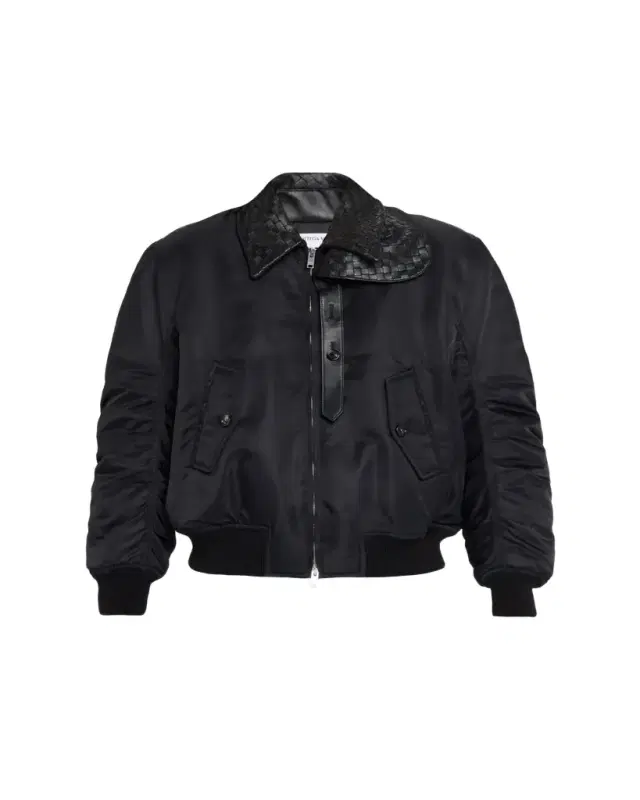 Intrecciato Collar Blouson Bomber Jacket