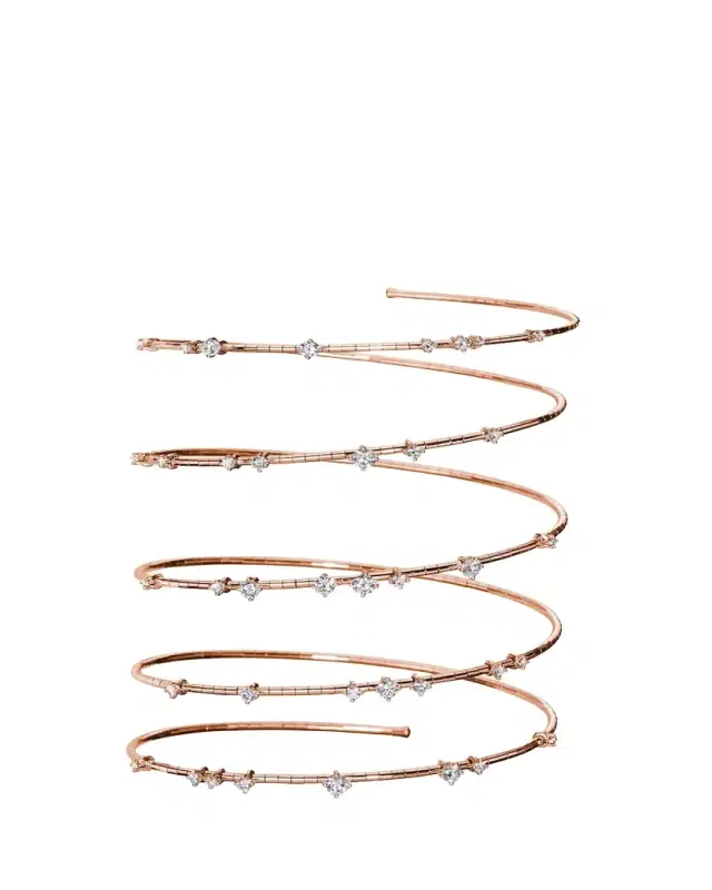 Mattia Cielo 18K Rose Gold Diamond 5 Row Wrap Bracelet