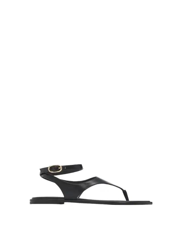 Stuart Weitzman Marley Nappa Leather Flat Thong Sandals