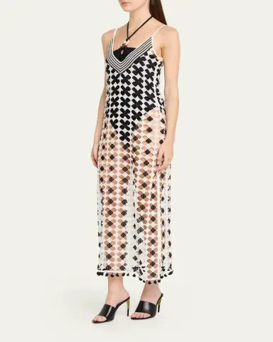 Ramy Brook Cleo Patterned Sheer Cover-Up Maxi-Dress | Thumbnail 4