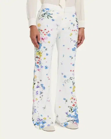 Alice + Olivia Andrew Low-Rise Slim Bootcut Pants | Thumbnail 4 Alice + Olivia Andrew Low-Rise Slim Bootcut Pants | Thumbnail 4