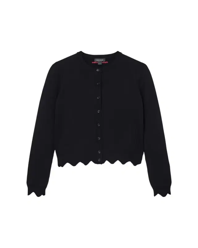 Marc Jacobs Scalloped Daisy Crewneck Cardigan