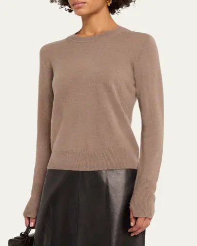 Joseph Crewneck Lightweight Cashmere Sweater | Thumbnail 4 Joseph Crewneck Lightweight Cashmere Sweater | Thumbnail 4