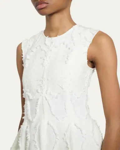 Erdem Textured Denim Fit-&-Flare Mini Dress | Thumbnail 5 Erdem Textured Denim Fit-&-Flare Mini Dress | Thumbnail 5