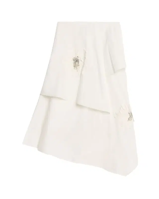 Embellished Layered Midi Skirt