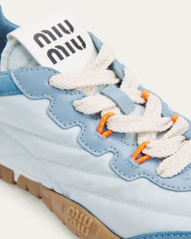 Miu Miu Technical Fabric and Suede Low-Top Sneakers | Thumbnail 5 Miu Miu Technical Fabric and Suede Low-Top Sneakers | Thumbnail 5
