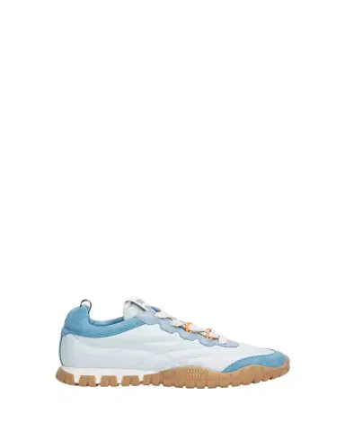 Miu Miu Technical Fabric and Suede Low-Top Sneakers | Thumbnail 1 Miu Miu Technical Fabric and Suede Low-Top Sneakers | Thumbnail 1