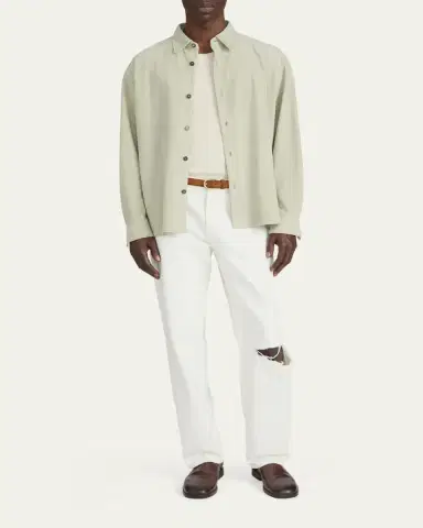 Frame Men's Suede Button-Down Shirt | Thumbnail 2
