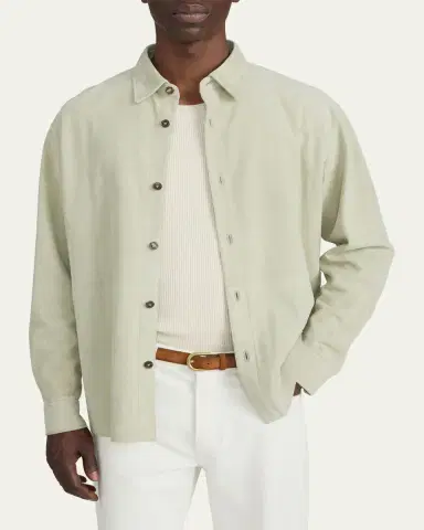 Frame Men's Suede Button-Down Shirt | Thumbnail 4