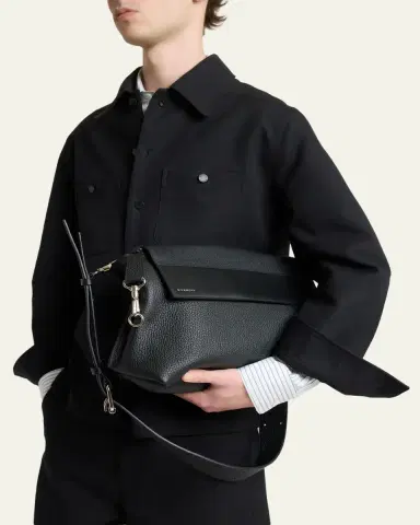 Givenchy Men's Leather Flap-Top Crossbody Bag | Thumbnail 2 Givenchy Men's Leather Flap-Top Crossbody Bag | Thumbnail 2