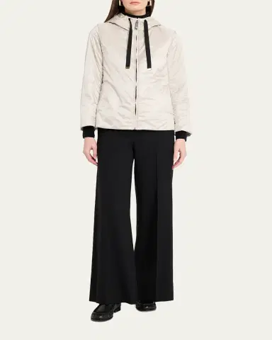 Max Mara Hooded Water-Repellent Canvas Jacket | Thumbnail 2