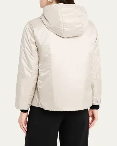 Max Mara Hooded Water-Repellent Canvas Jacket | Thumbnail 3