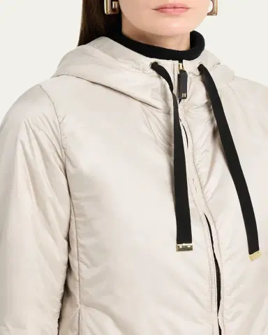 Max Mara Hooded Water-Repellent Canvas Jacket | Thumbnail 5