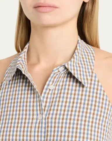Veronica Beard Mackey Gingham Halter Midi Dress | Thumbnail 5 Veronica Beard Mackey Gingham Halter Midi Dress | Thumbnail 5