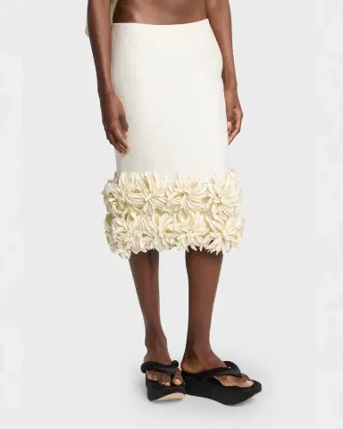 Balenciaga Pointy Flower Midi Pencil Skirt | Thumbnail 2 Balenciaga Pointy Flower Midi Pencil Skirt | Thumbnail 2