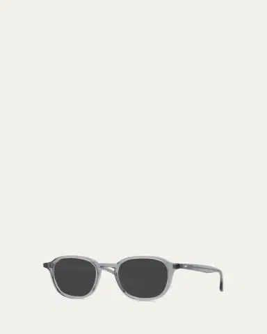 Barton Perreira Men's Keyhole-Bridge Acetate Square Sunglasses | Thumbnail 5