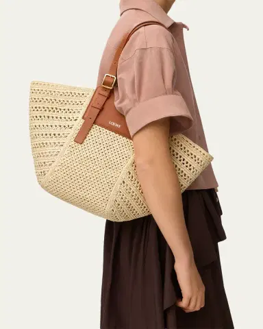 Loewe x Paula's Ibiza Medium Hammock Cabas Bag in Raffia and Calfskin | Thumbnail 5 Loewe x Paula's Ibiza Medium Hammock Cabas Bag in Raffia and Calfskin | Thumbnail 5