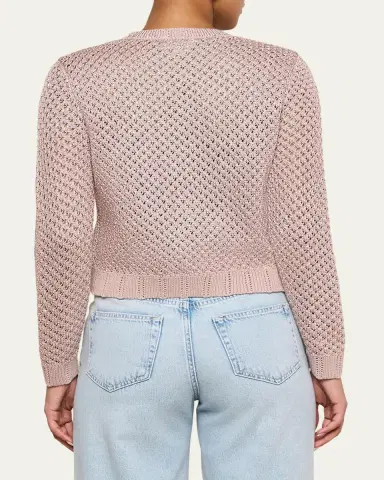 L'Agence Blanca Sequined Knit Cardigan | Thumbnail 3 L'Agence Blanca Sequined Knit Cardigan | Thumbnail 3