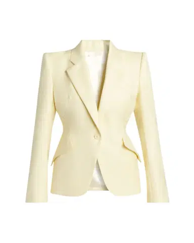 Alexander McQueen Single-Breasted Crepe Slim Jacket | Thumbnail 1 Alexander McQueen Single-Breasted Crepe Slim Jacket | Thumbnail 1