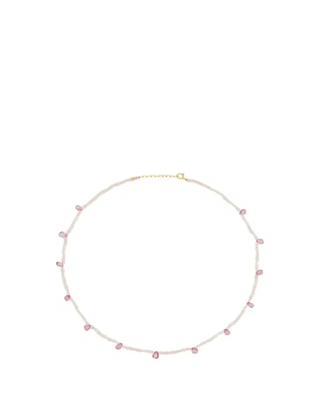 Arizona Rose Quartz and Pink Topaz Gem Drop Necklace